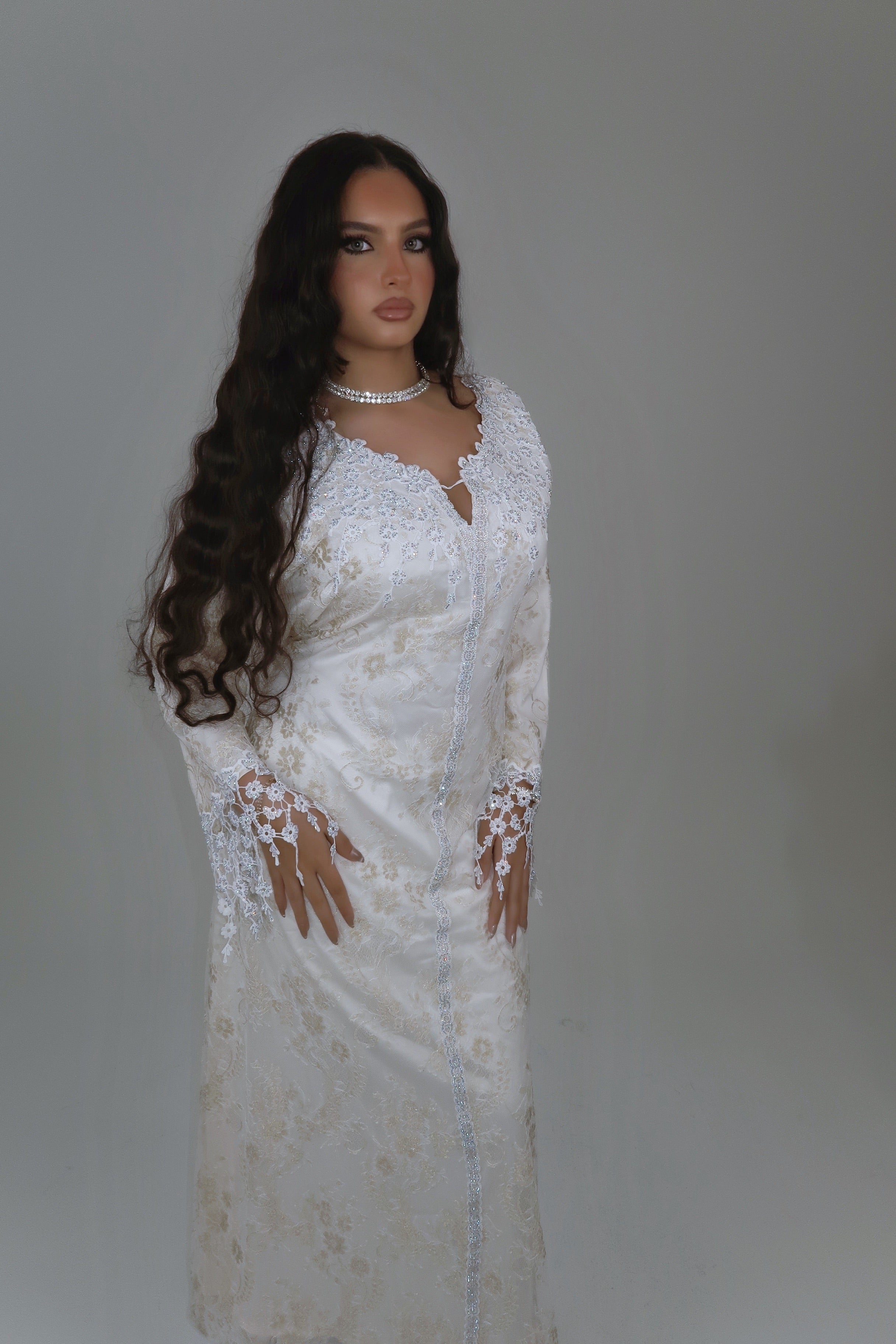 ivory lace floor length dress Ivory Lace Gown – LULAÉ
