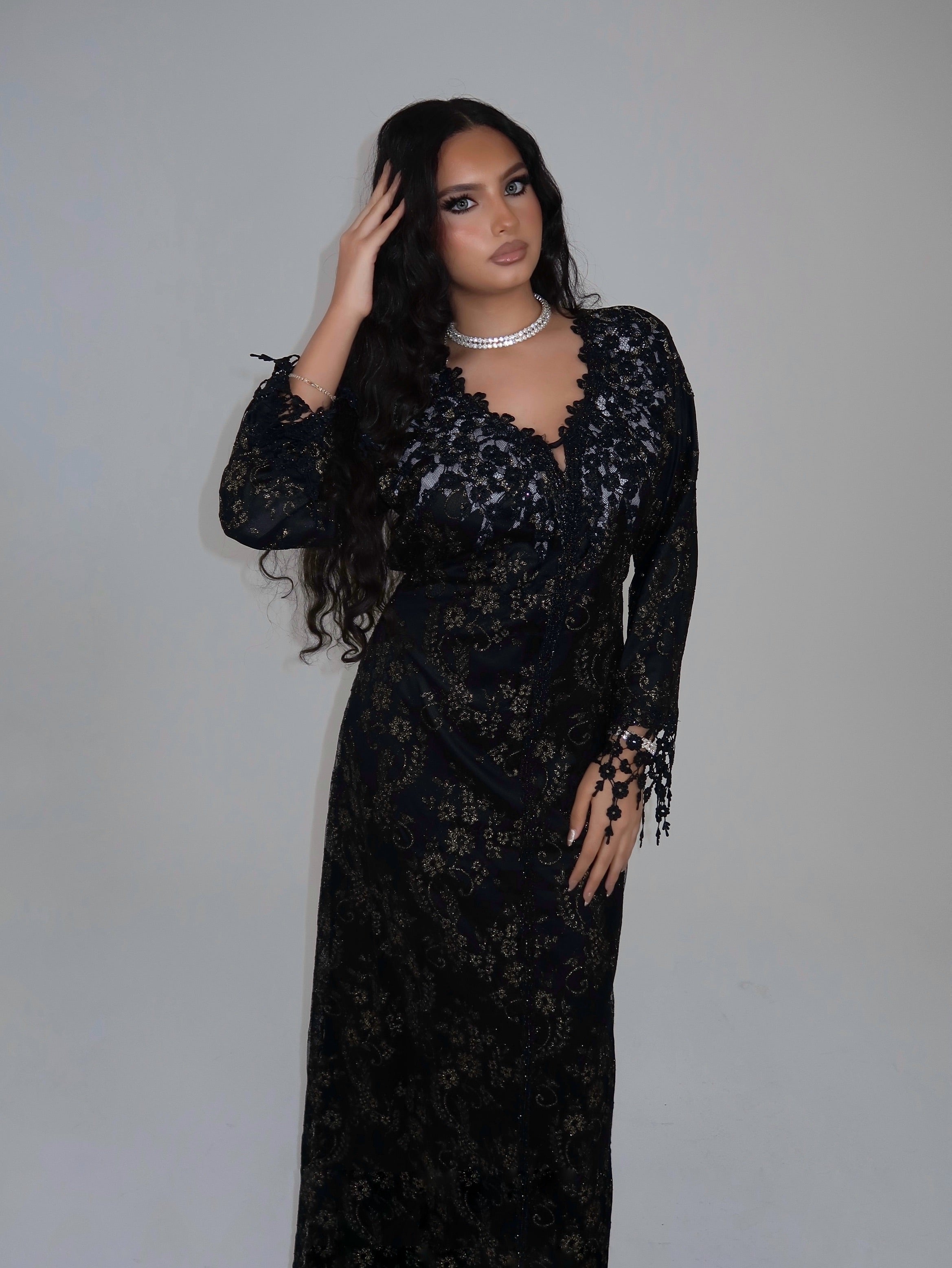Midnight Lace Gown